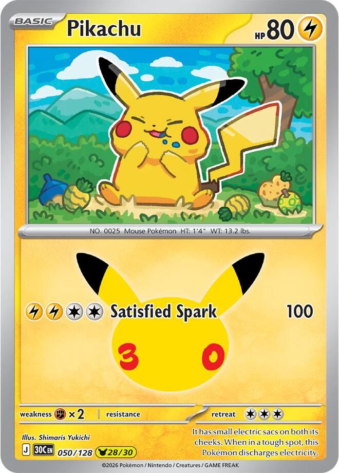 Pikachu (Holofoil) [CEL30 050] - NM