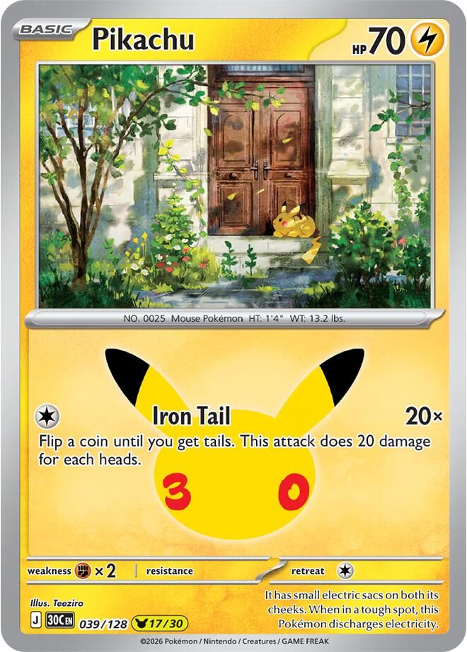 Pikachu (Holofoil) [CEL30 039] - NM