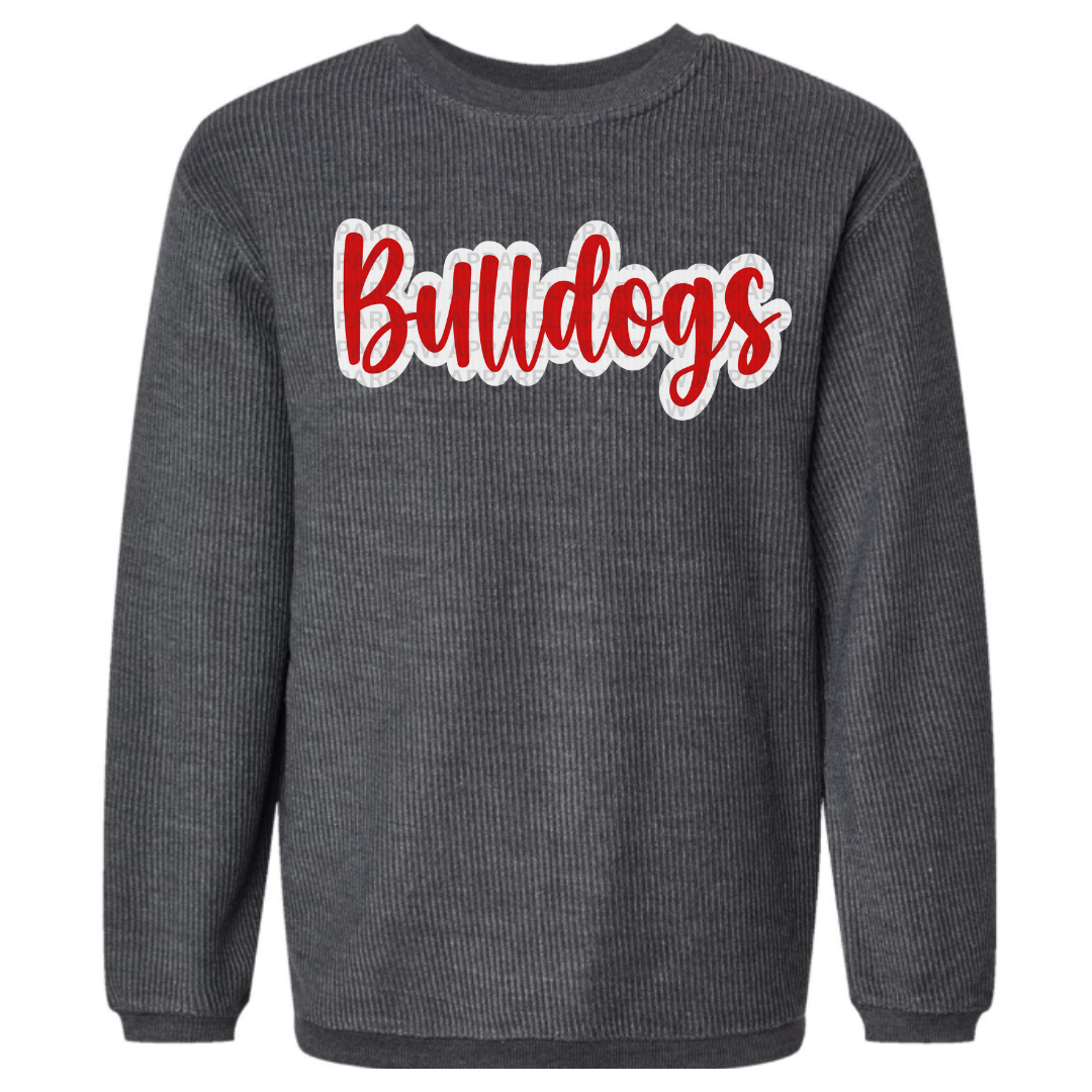 Bulldogs corded crewneck