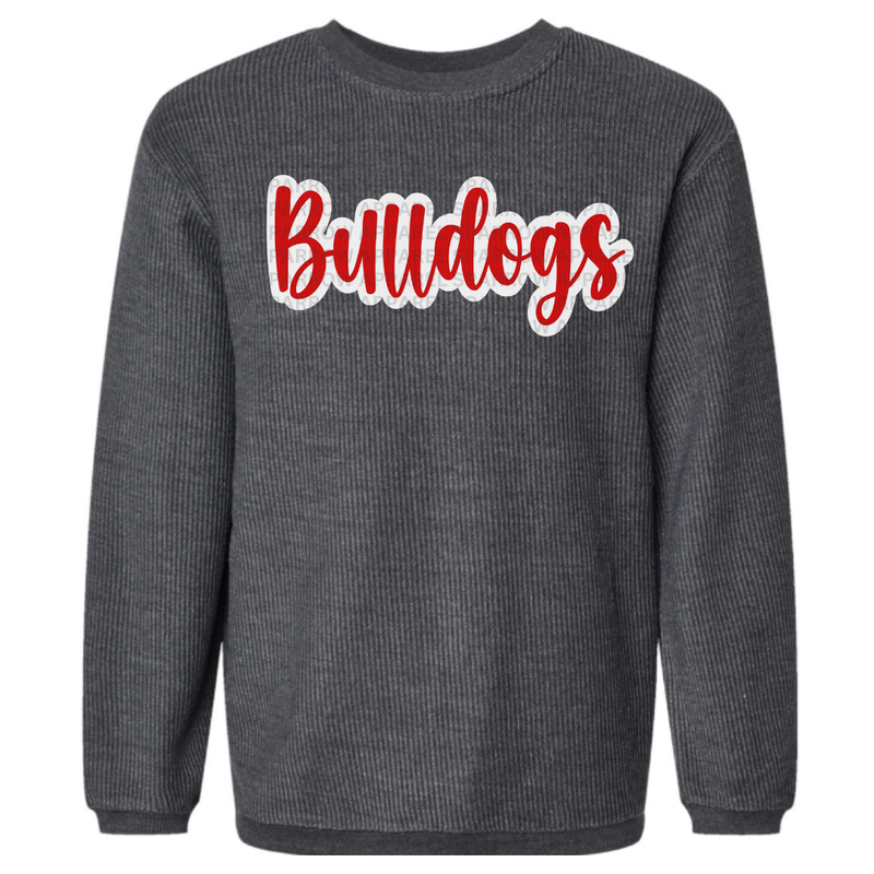Bulldogs corded crewneck