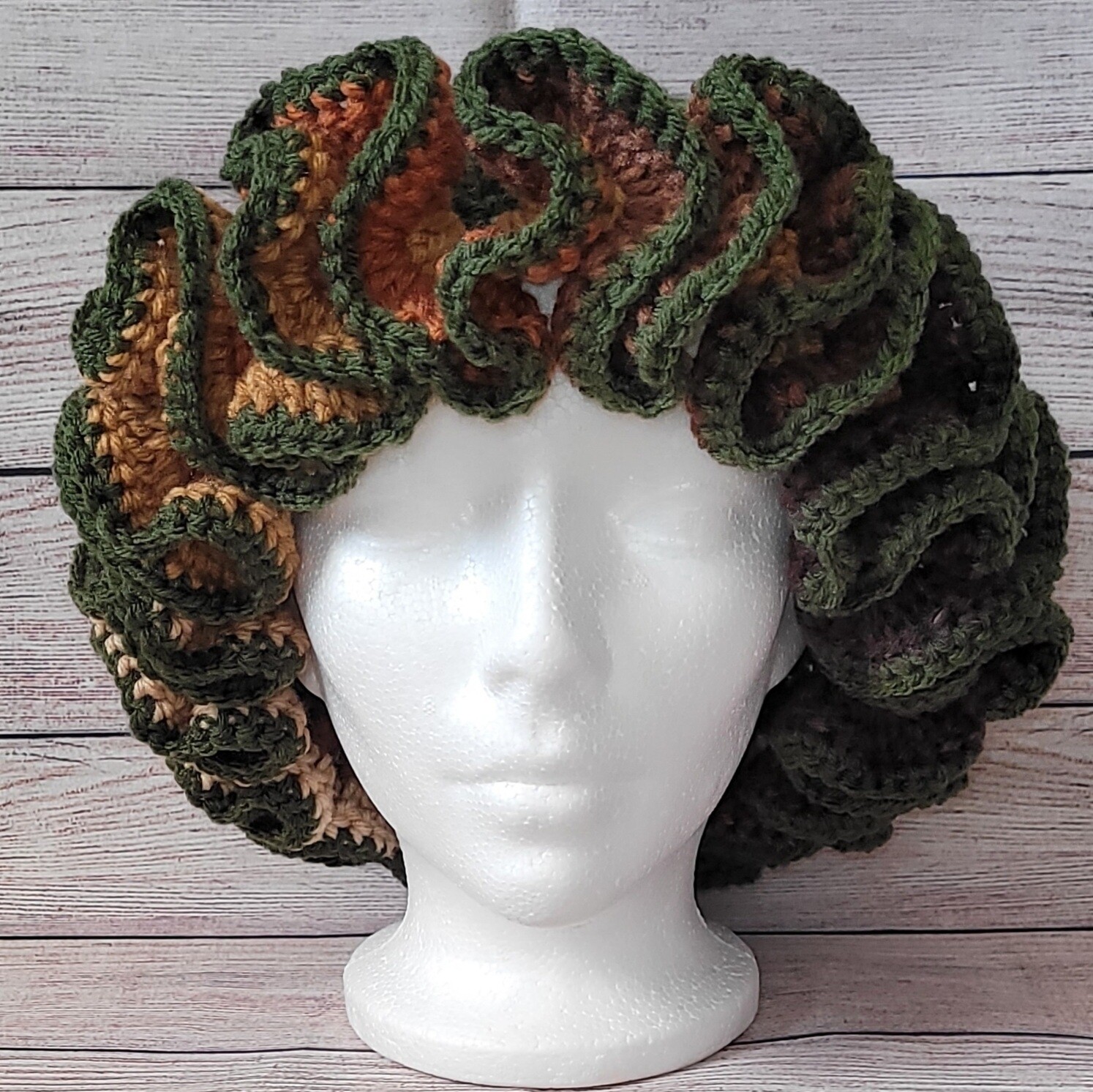 Deluxe Crochet Ruffle Hat (3 Rows)