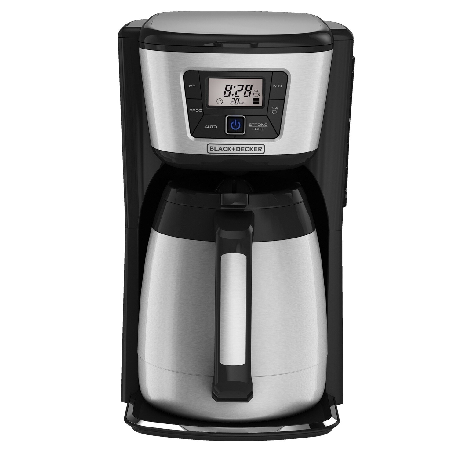Cafetera 12 tazas inox digital térmica Black + Decker CM2035BD