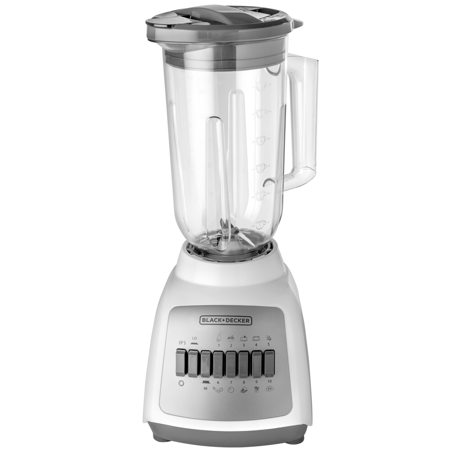 Licuadora 10 veloc jarra plastica 550w Black + Decker  BLBD210PW