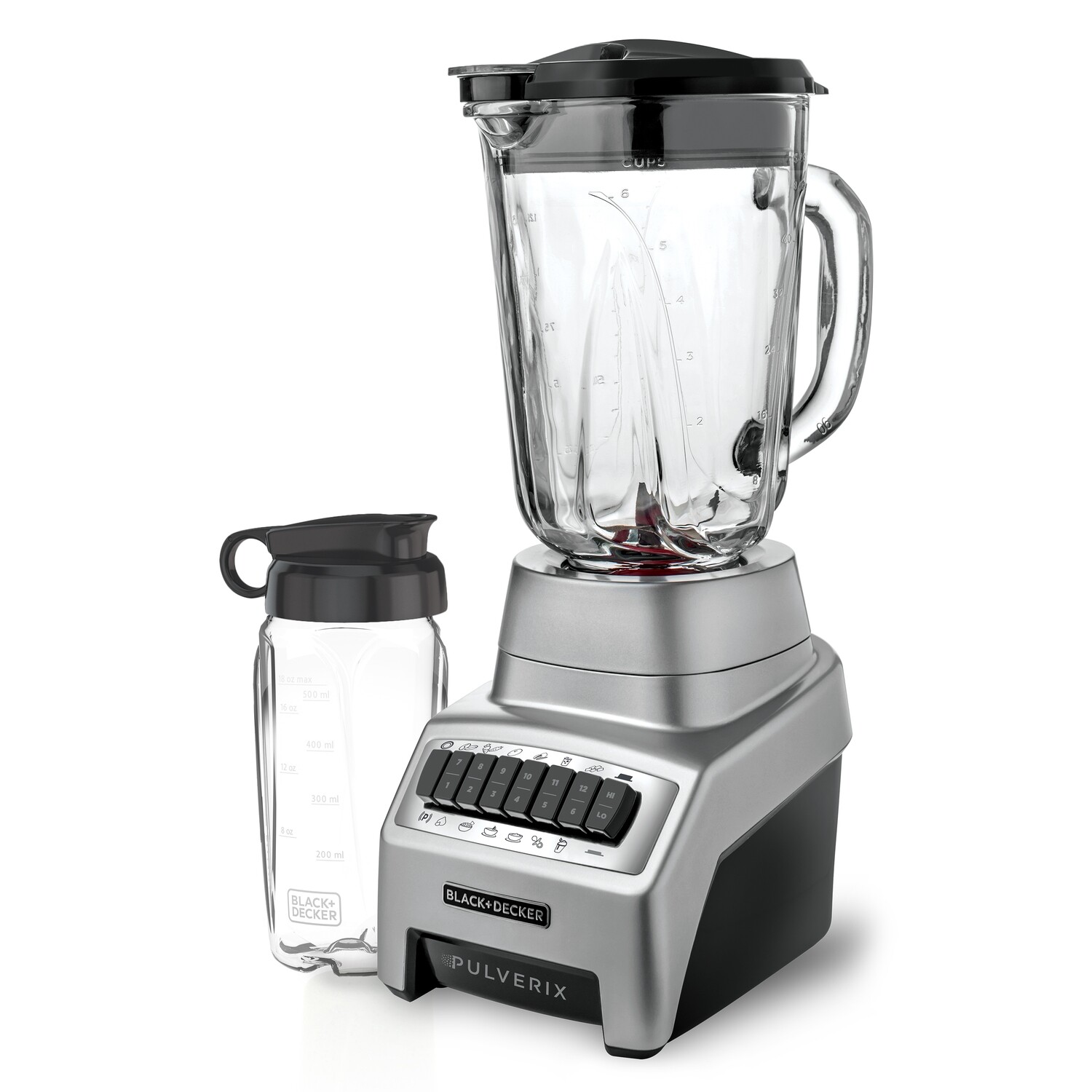 Licuadora pulverix 12 veloc 700w plata +vaso personal Black + Decker BL1140MS