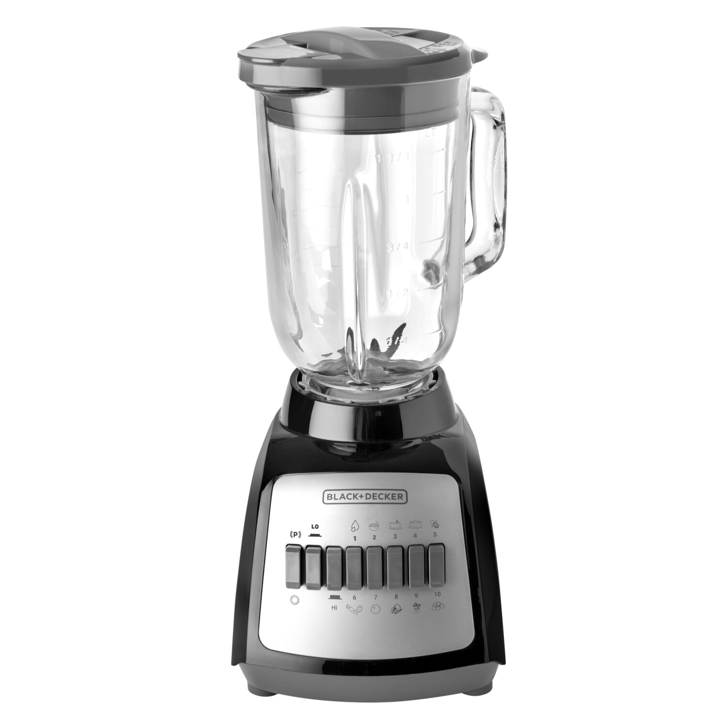 Licuadora 10 veloc jarra vidrio 550w 2 picadores Black + Decker BLBD210gb-2g