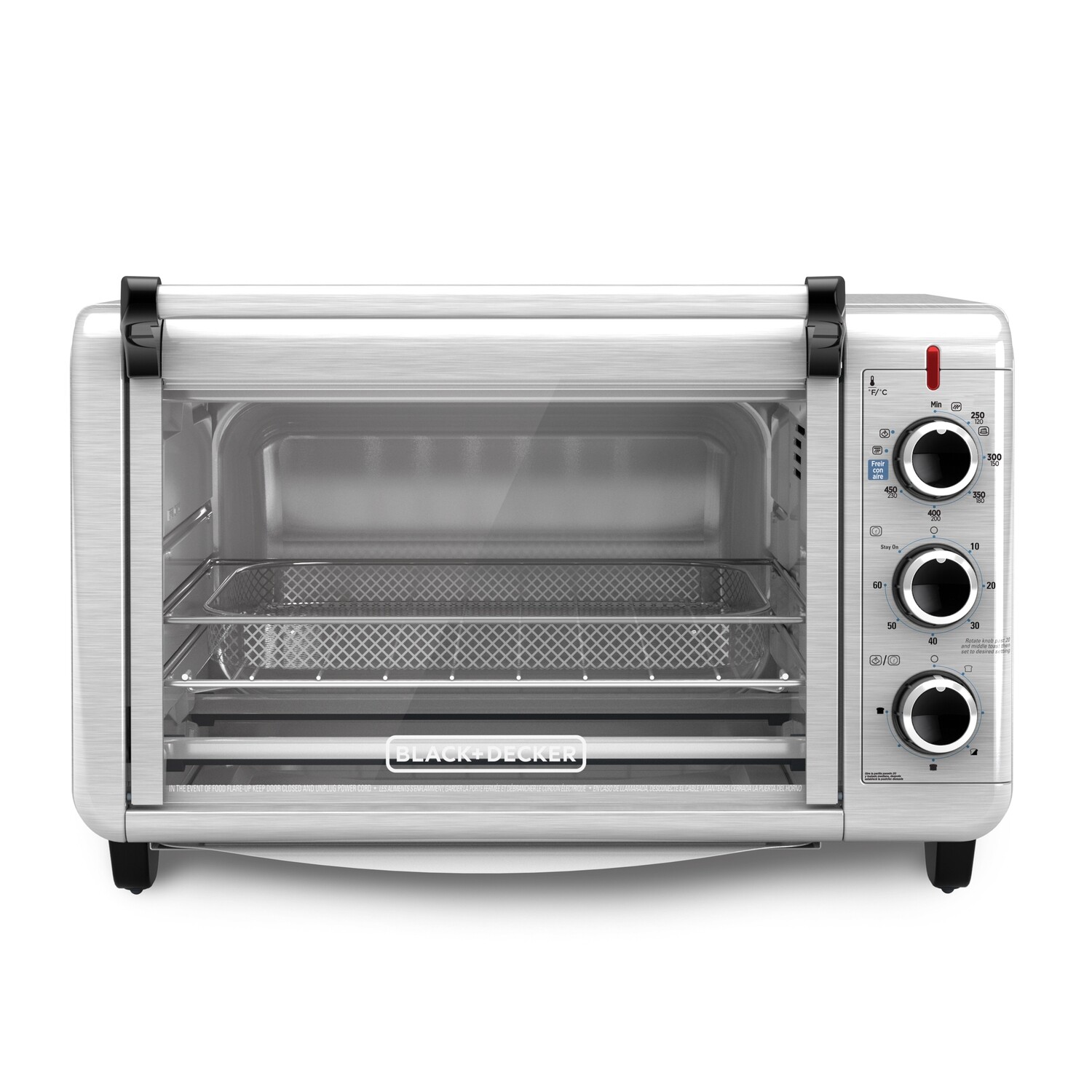 Horno tostador con Freidor de Aire inox 6 rebanadas Black + Decker TOD3315G-LA