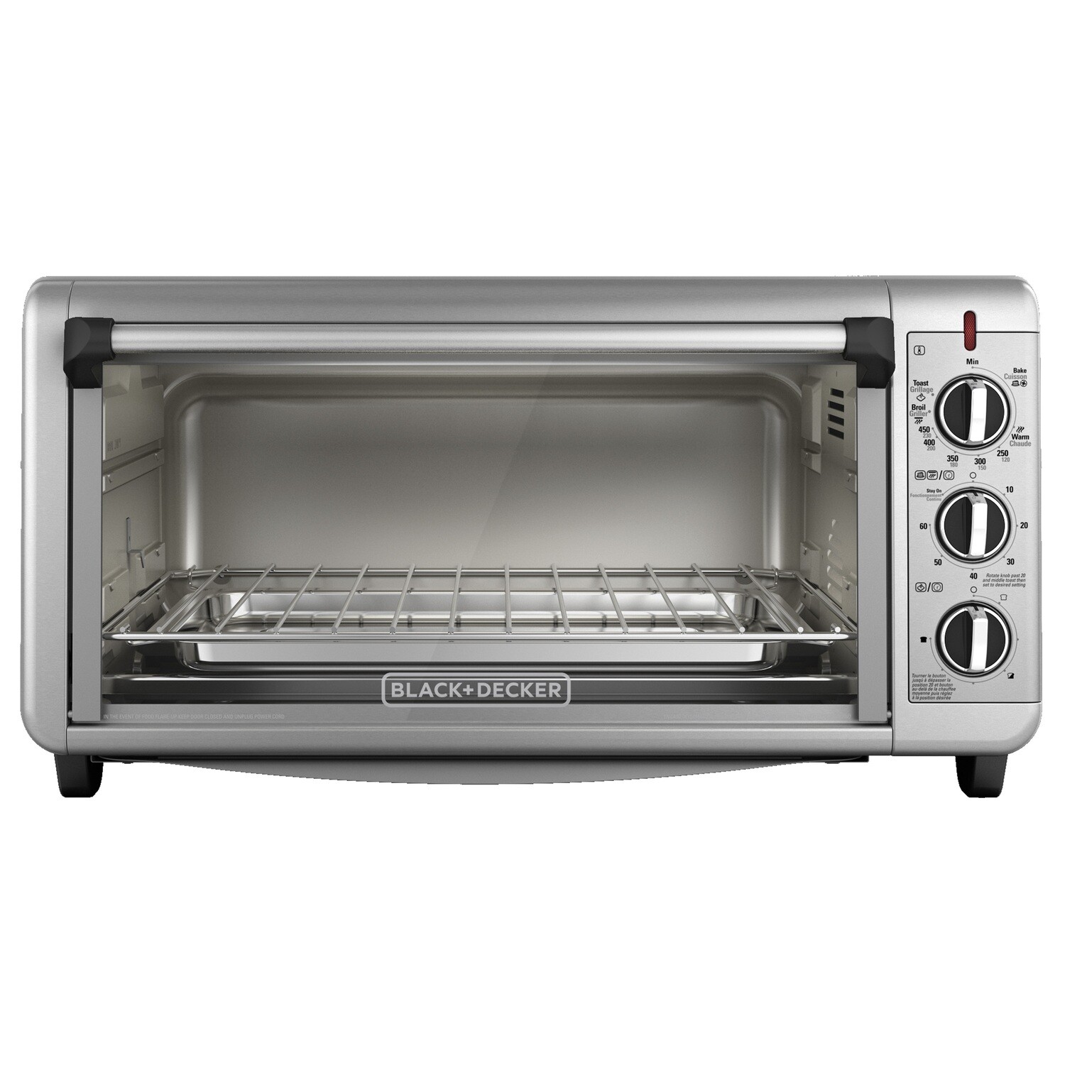 Horno de Conveccion 8 rebanadas inox Black  &amp; Decker TO3260XSBD
