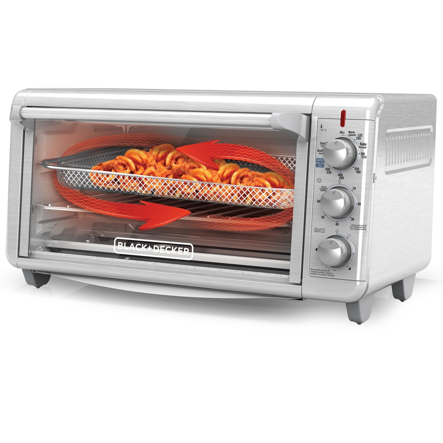 Horno y Freidora de aire 8 rebanadas inox Black + Decker TO3265xSS-LA