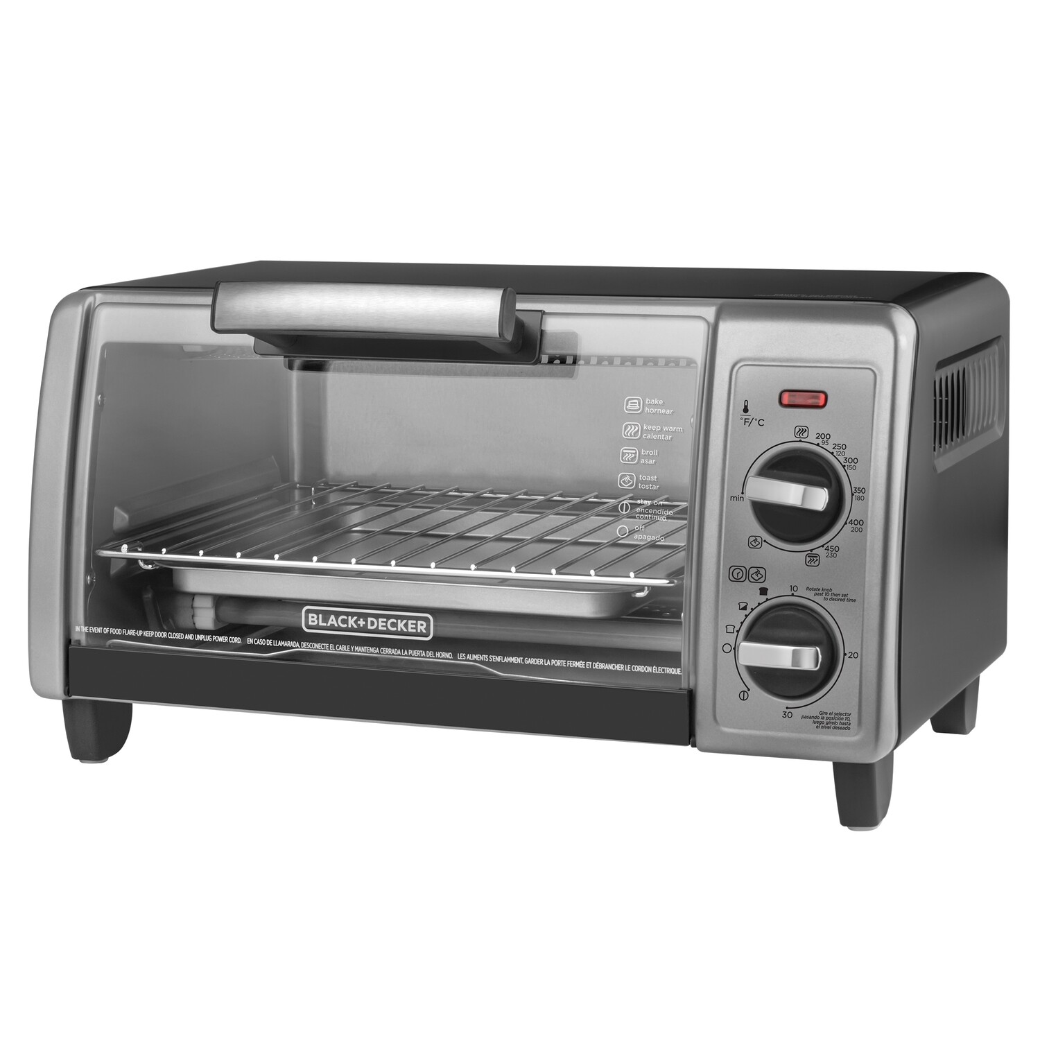 Horno tostador con air fryer 4 rebanadas Black + Decker TO1785SG-LA