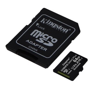 Kingston tarjeta de memoria micro SD canvas c/adaptador (clase 10) SDCS2/64GB
