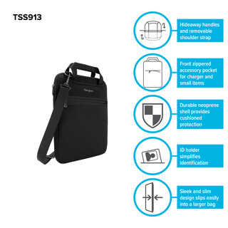 Targus maletin vertical con asas ocultas para portatiles/chromebooks-TSS913