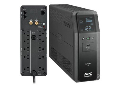 APC ups pro br 1100va 10 salidas 2 puertos usb avr interfaz lcd lam br1100M2l-lm