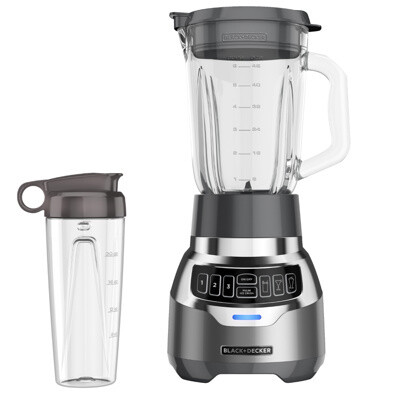 Licuadora digital 900W silenciosa inox + vaso personal Black + Decker BL1300DG-PLA