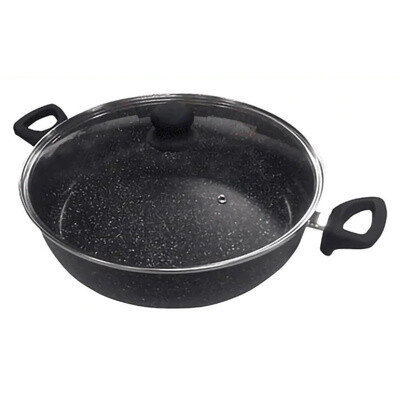 Olla baja con tapa marmol 32 cm Westinghouse WCCC0009L32MBB
