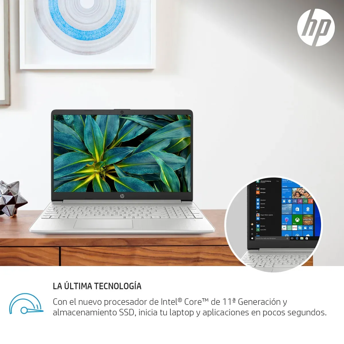 HP - Notebook - 15.6" - Intel Core 3 100U. / 4.7 GHz - 8 GB - DDR5 SDRAM - 512 GB SSD - Integrated graphics