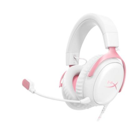 HP Auriculares HyperX Cloud III color blanco con rosado 9W1Q4AA
