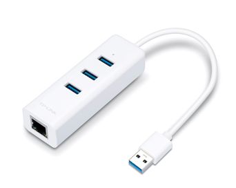 TP-link adaptador USB 3.0 3-Port Hub &amp; gigabit ethernet 2en 1 USB - UE330