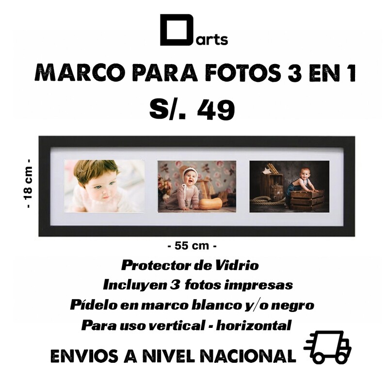 MARCO PARA FOTOS  3 EN 1
