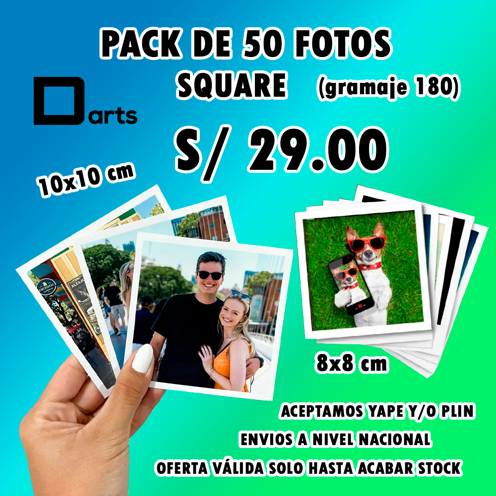 PACK 50 FOTOS SQUARE