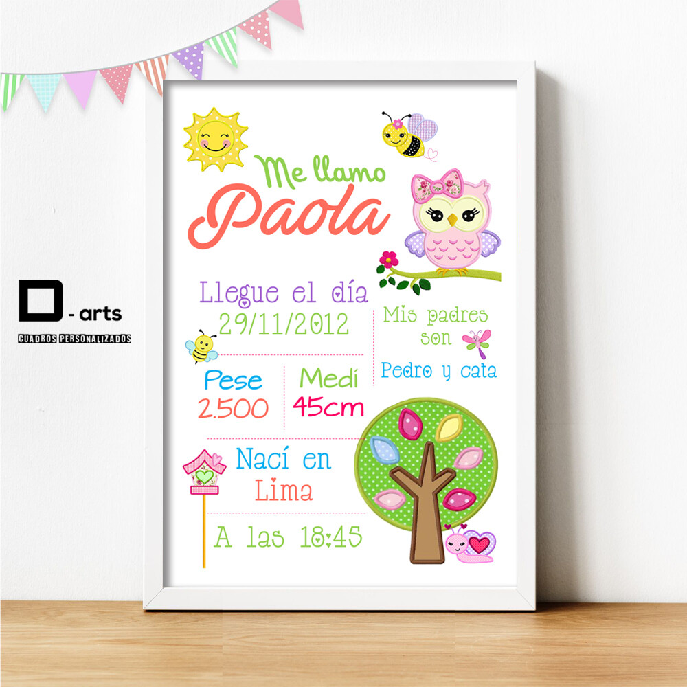 CUADROS PERSONALIZADOS DE NACIMIENTO
