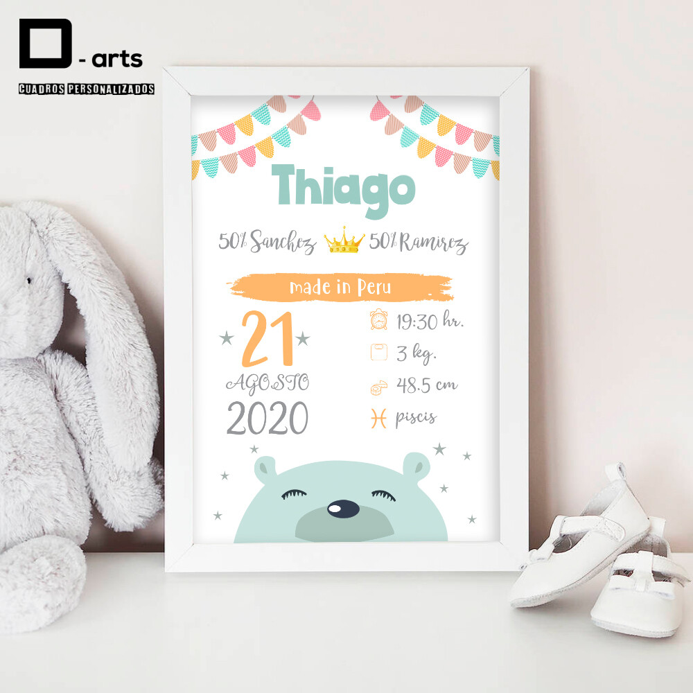 CUADROS PERSONALIZADOS DE NACIMIENTO