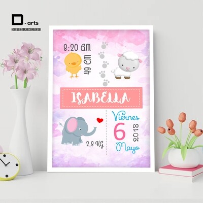 CUADROS PERSONALIZADOS DE NACIMIENTO