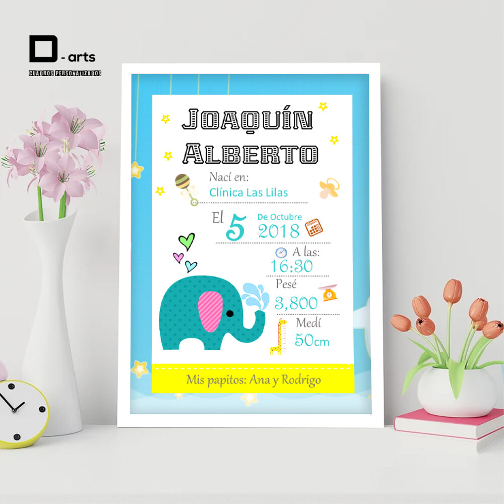 CUADROS PERSONALIZADOS DE NACIMIENTO