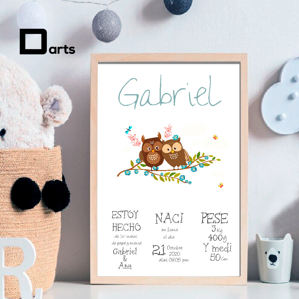 CUADROS PERSONALIZADOS DE NACIMIENTO / BABY SHOWER