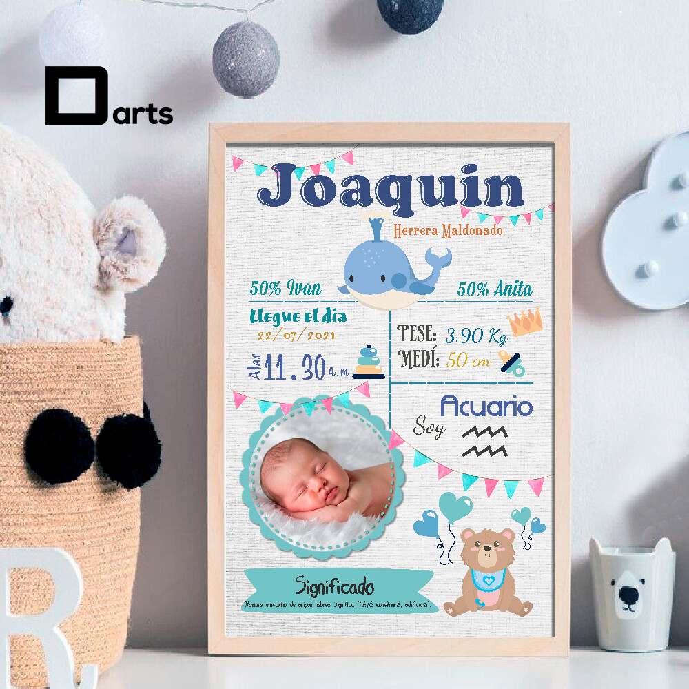 CUADROS PERSONALIZADOS DE NACIMIENTO / BABY SHOWER
