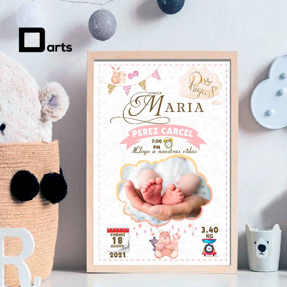CUADROS PERSONALIZADOS DE NACIMIENTO / BABY SHOWER