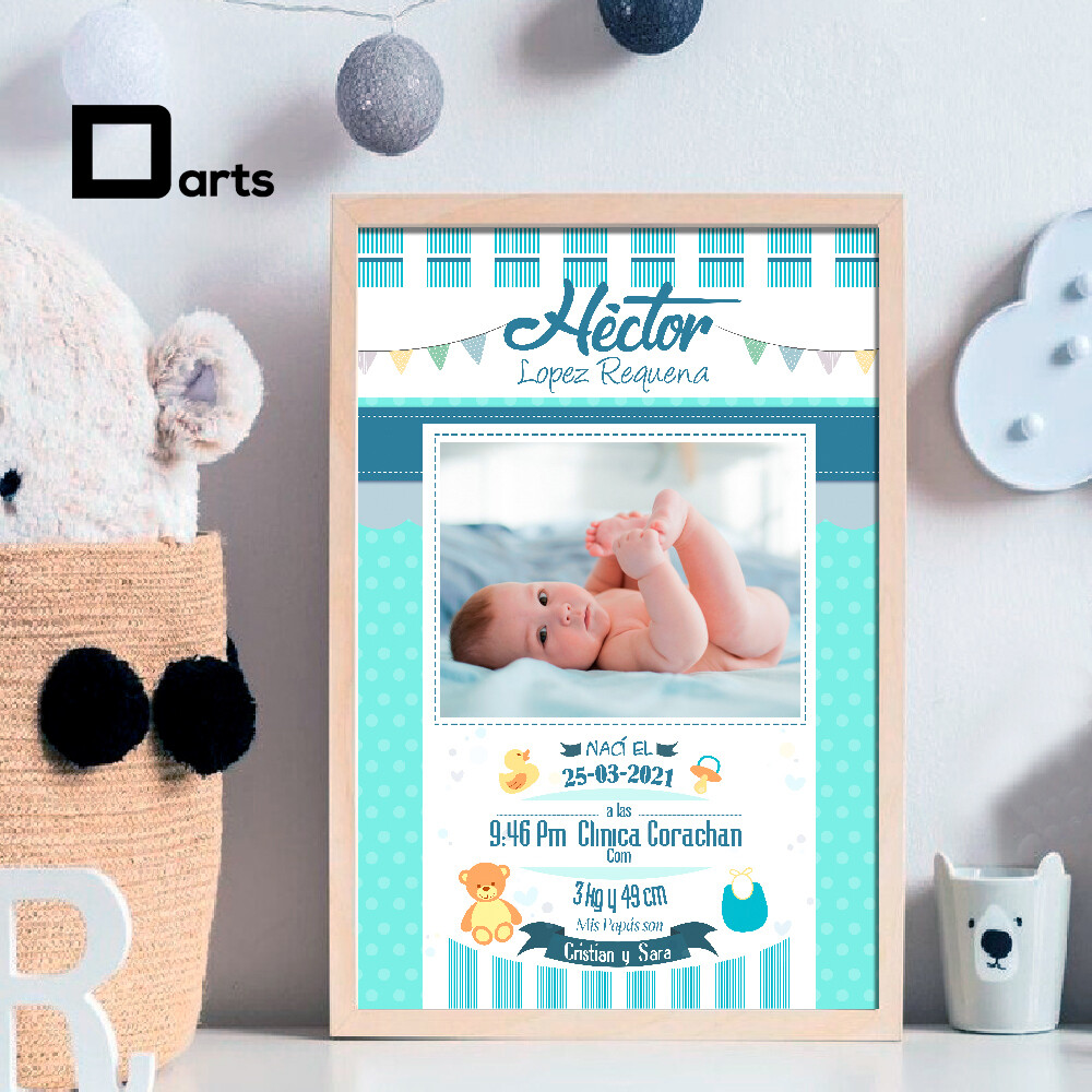 CUADROS PERSONALIZADOS DE NACIMIENTO / BABY SHOWER