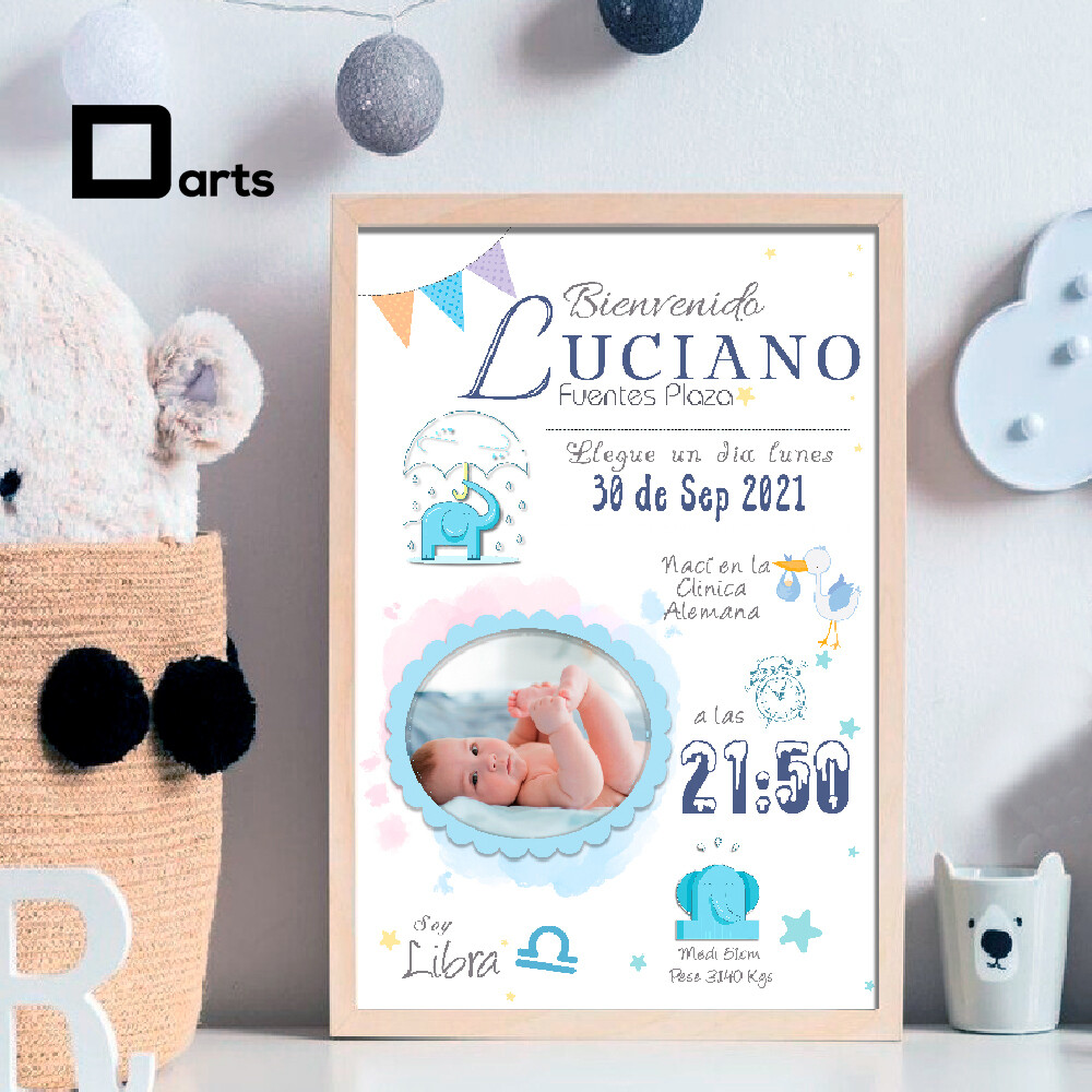 CUADROS PERSONALIZADOS DE NACIMIENTO / BABY SHOWER