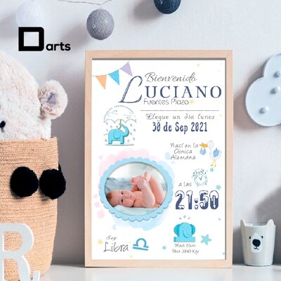CUADROS PERSONALIZADOS DE NACIMIENTO / BABY SHOWER