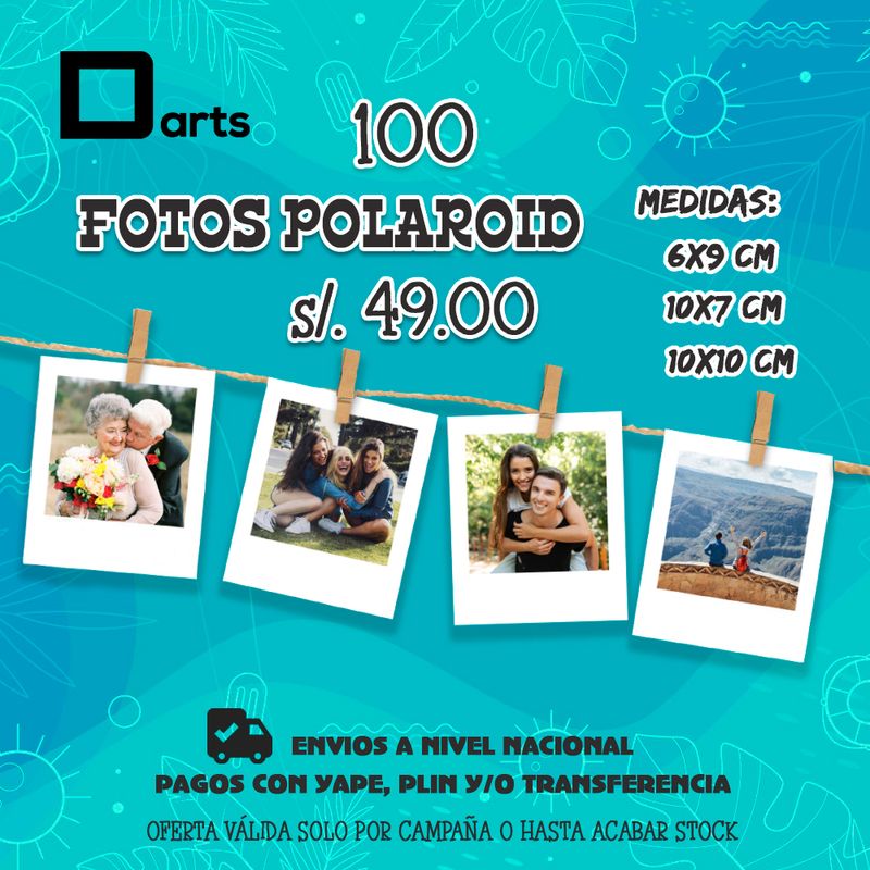 PACK 100 FOTOS POLAROID