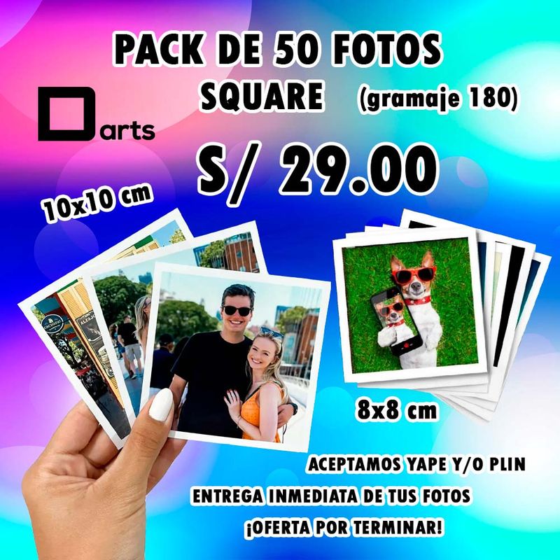 PACK 50 FOTOS SQUARE