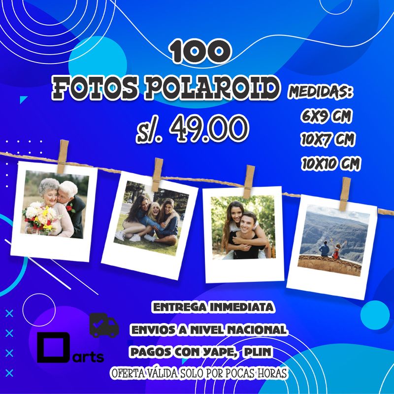 PACK 100 FOTOS POLAROID