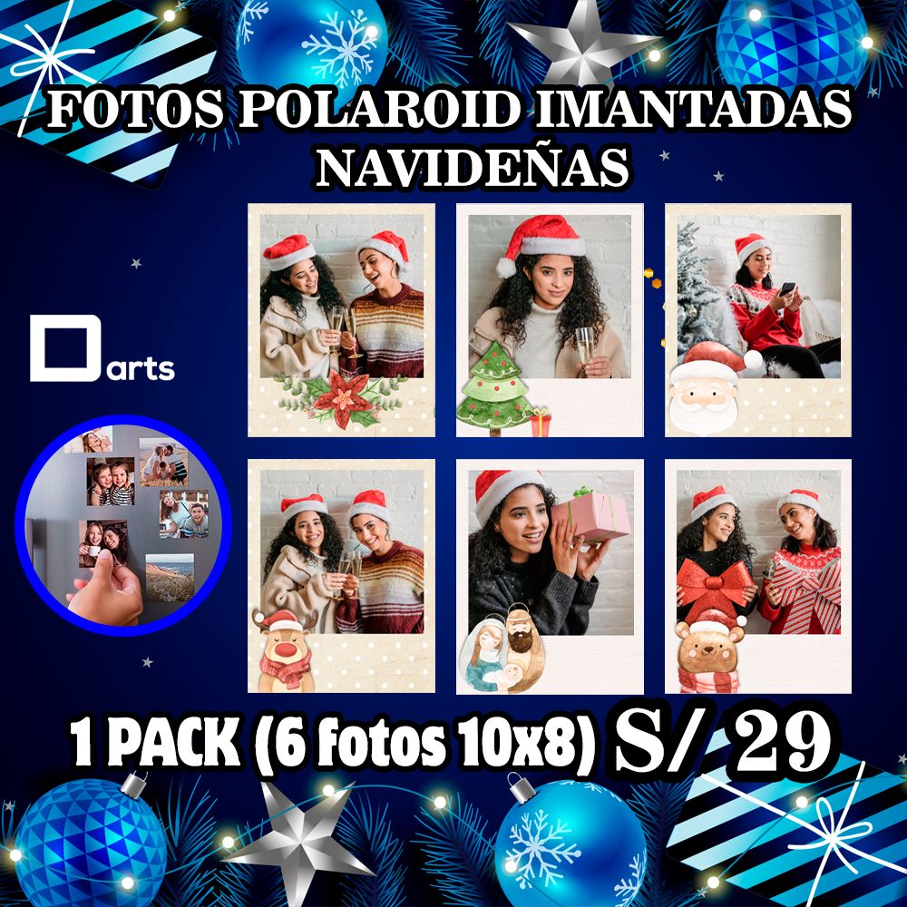 FOTOS IMANTADAS POLAROID NAVIDEÑAS