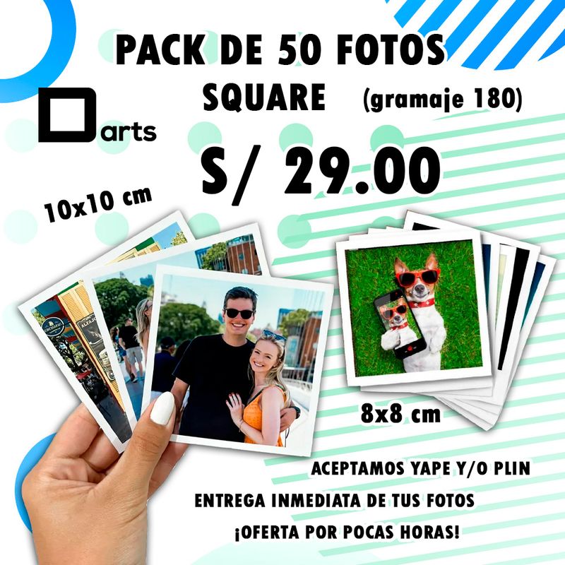 PACK 50 FOTOS SQUARE