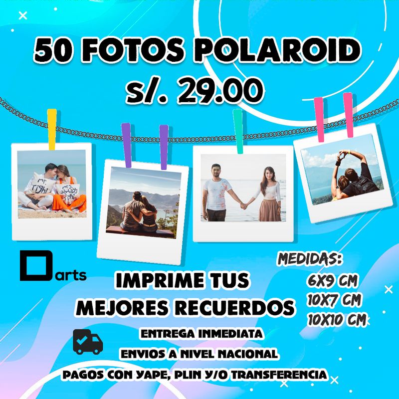PACK 50 FOTOS POLAROID