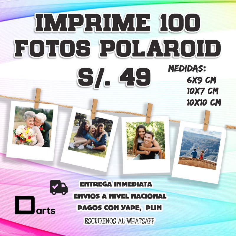 PACK 100 FOTOS POLAROID