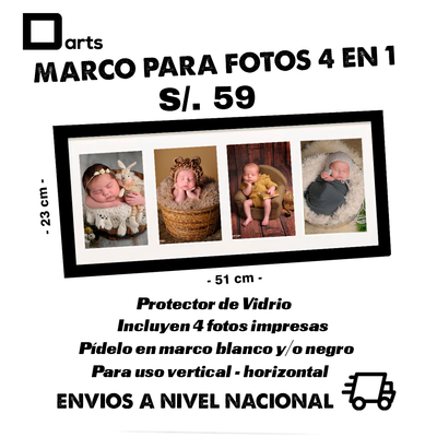 MARCO PARA FOTOS 4 EN 1