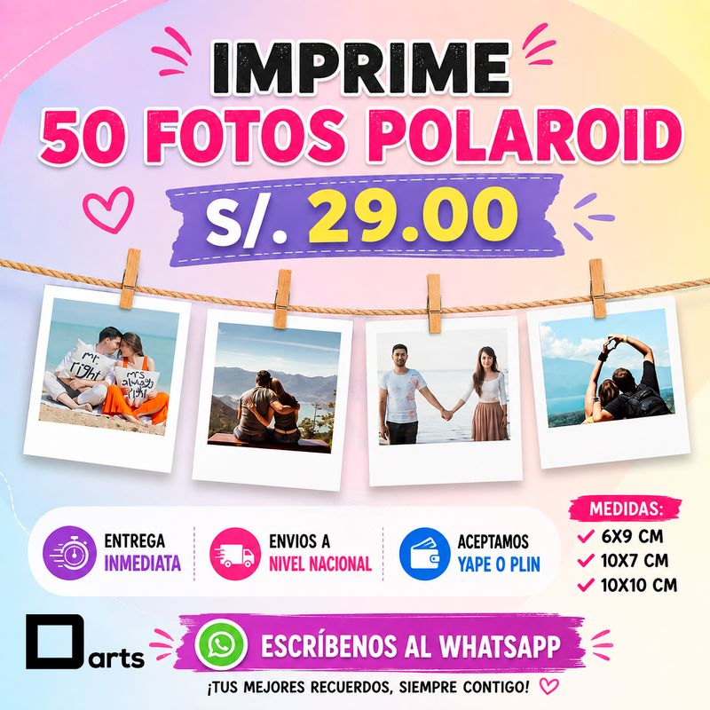 PACK 50 FOTOS POLAROID