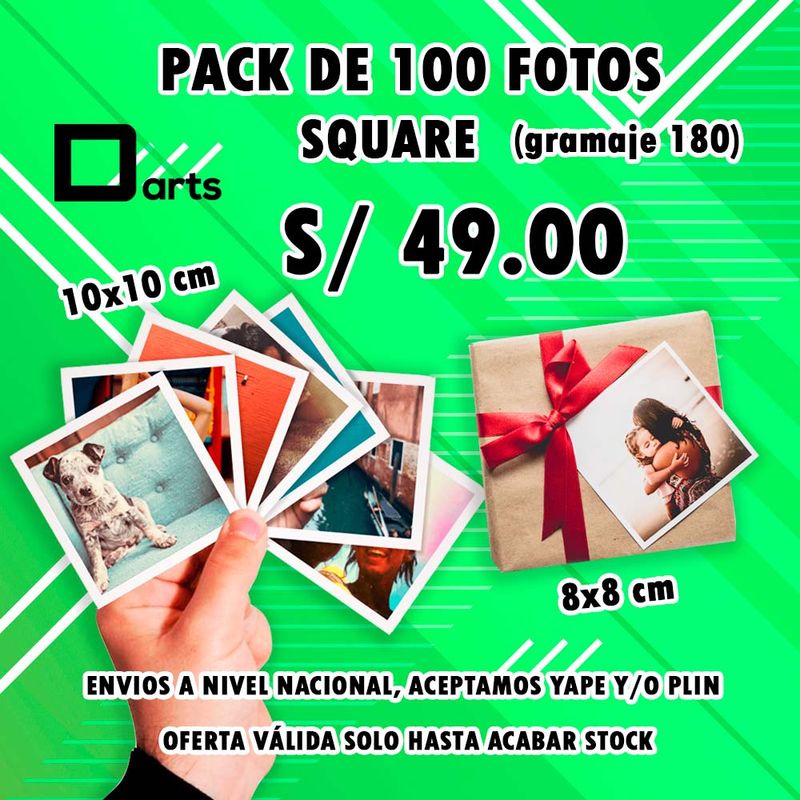 PACK 100 FOTOS SQUARE PACK 100 FOTOS SQUARE