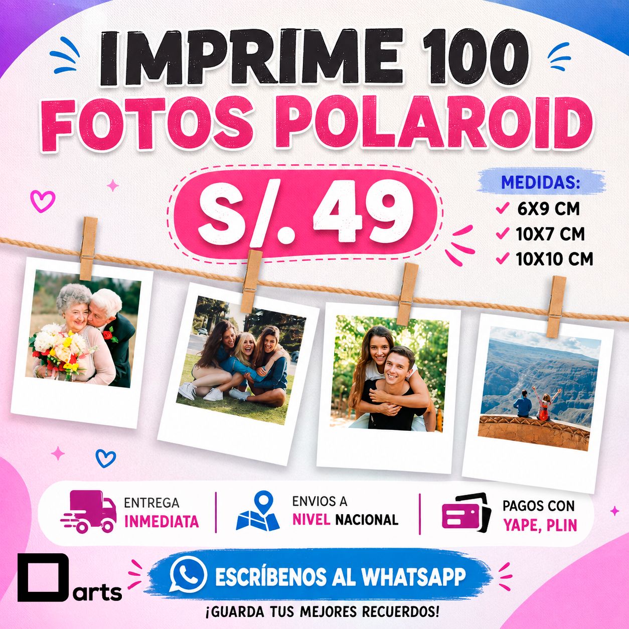 PACK 100 FOTOS POLAROID