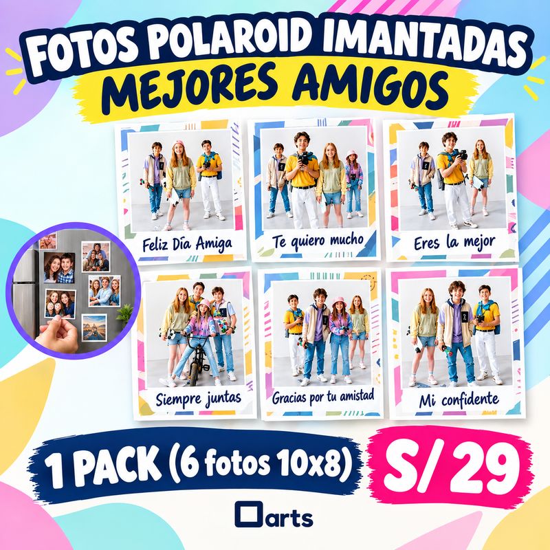 FOTOS IMANTADAS POLAROID MEJORES AMIGOS