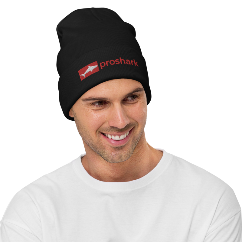 Embroidered Beanie, Color: Black