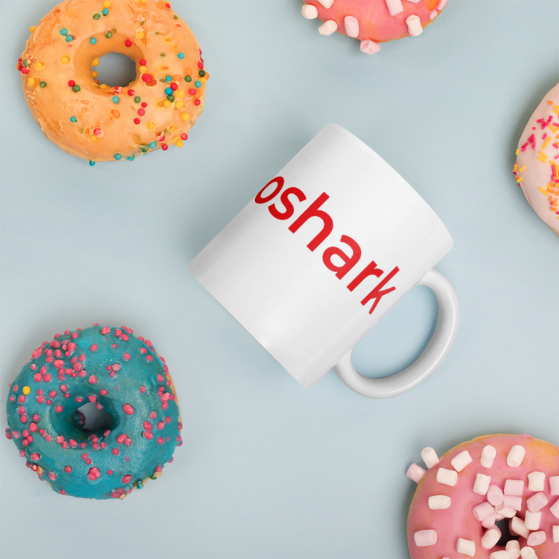 White glossy mug