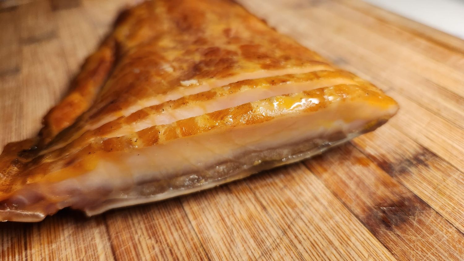 Fish (smoked): Canadian Farmed Shortnose STURGEON, hot smoked.