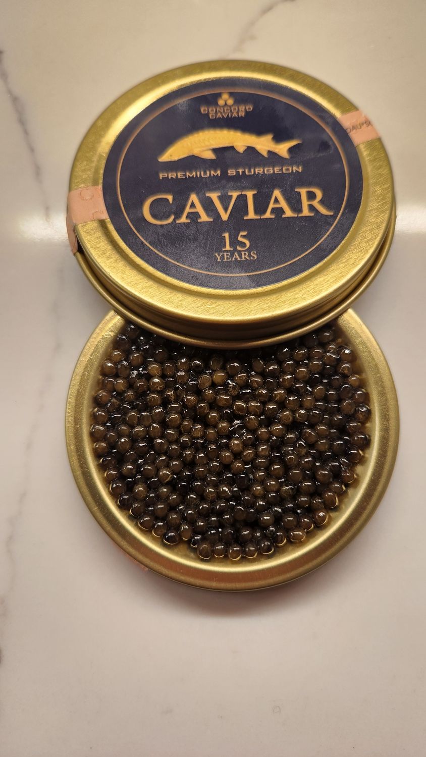 Caviar: Black Sturgeon Caviar-premium line (DARK BLUE: KALUGA-AMUR HYBRID)