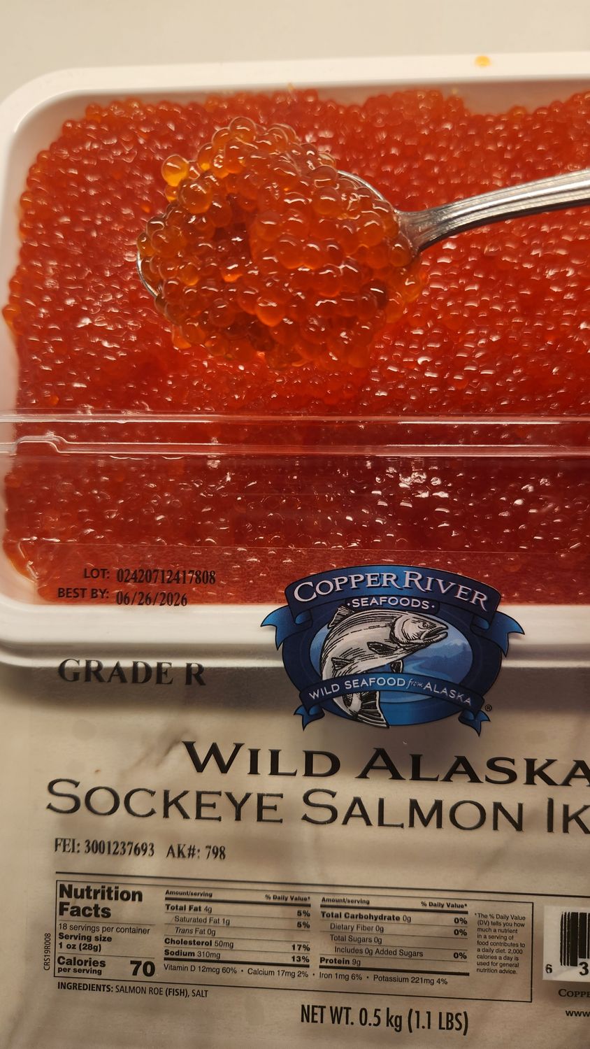 Caviar (red): SOCKEYE Salmon (NERKA) caviar. KOSHER - 500gr. 2026 season